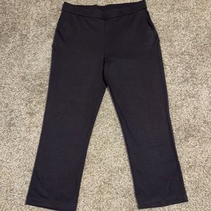 Kim Rogers size 18. Gray . 77% polyester, 20% rayon, 3% spandex .